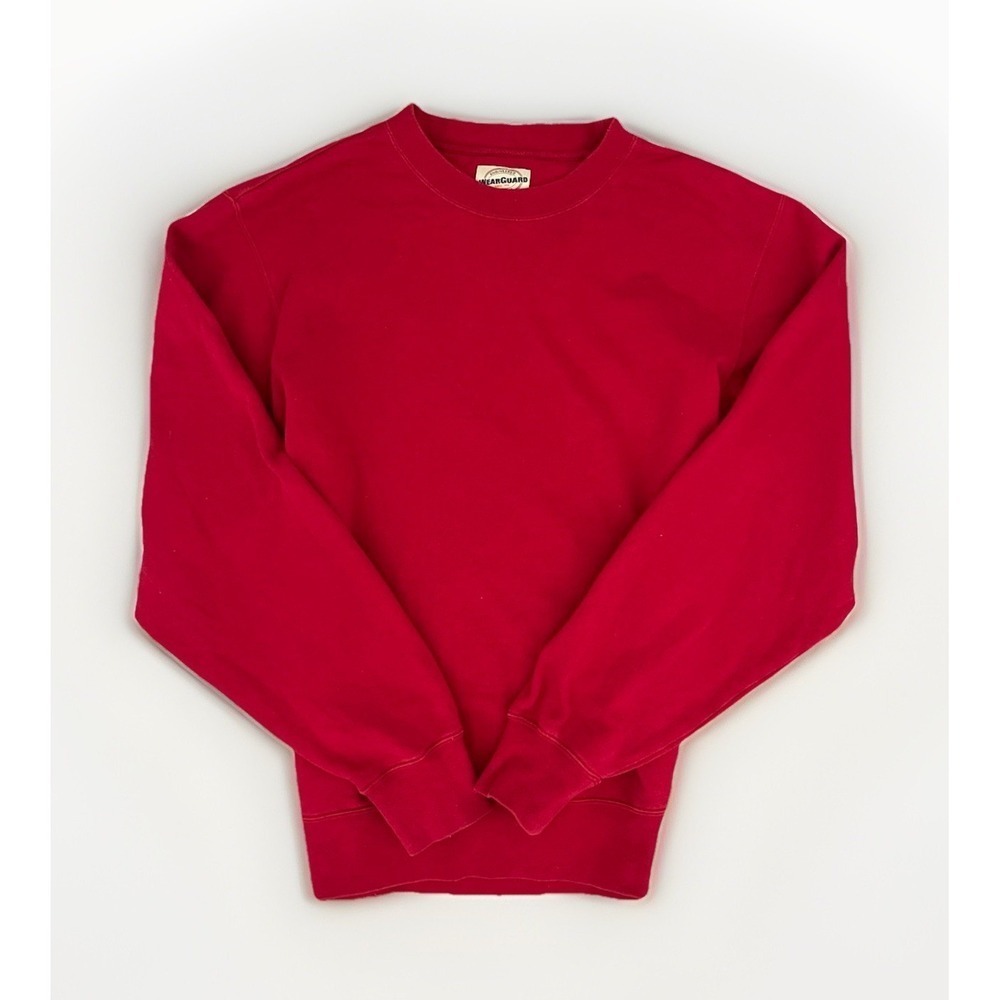 Vintage Style Classic Red Pullover Work Jumper WearGuard S 100% Cotton Preppy